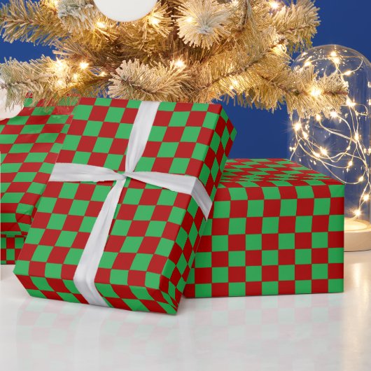 Gecontroleerd rood en groen cadeaupapier (Feestdagen)