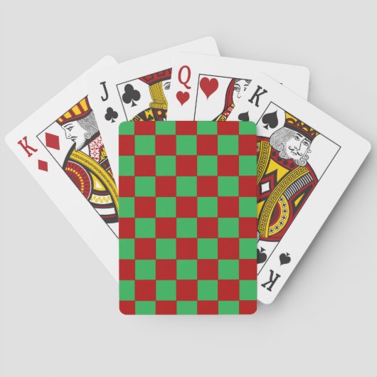 Gecontroleerd rood en groen pokerkaarten (Achterkant)