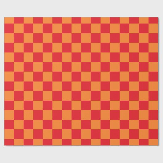 Gecontroleerd rood en Sinaasappel Cadeaupapier (Vlak)