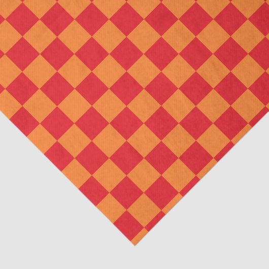 Gecontroleerd rood en Sinaasappel Tissuepapier (Detail)