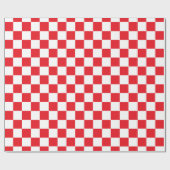 Gecontroleerd Rood en Wit Cadeaupapier (Vlak)