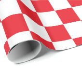 Gecontroleerd Rood en Wit Cadeaupapier (Rol Hoek)