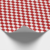 Gecontroleerd rood en wit cadeaupapier (Hoek)