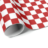 Gecontroleerd rood en wit cadeaupapier (Rol Hoek)