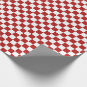 Gecontroleerd rood en wit cadeaupapier (Hoek)