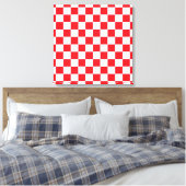 Gecontroleerd rood en wit canvas afdruk (Insitu (Slaapkamer))