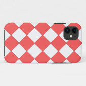 Gecontroleerd rood en wit Case-Mate iPhone case (Achterkant (horizontaal))