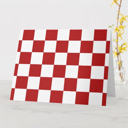 Gecontroleerd rood en wit kaart (Gele Bloem)