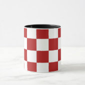 Gecontroleerd rood en wit mok (Midden)