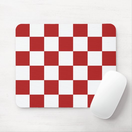 Gecontroleerd Rood en Wit Muismat (Met muis)