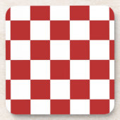 Gecontroleerd rood en wit onderzetter (Voorkant)