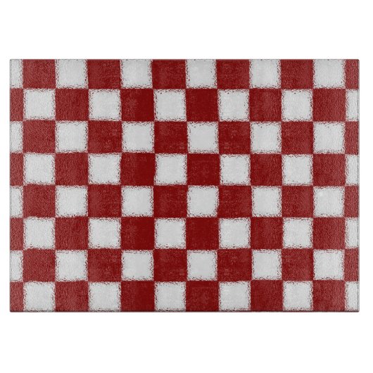 Gecontroleerd rood en wit snijplank (Voorkant)