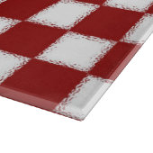 Gecontroleerd rood en wit snijplank (Hoek)