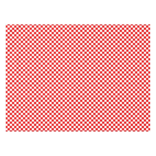 Gecontroleerd rood en wit tafelkleed (Voorkant (Horizontaal))
