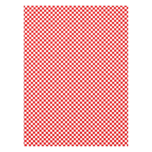 Gecontroleerd rood en wit tafelkleed (Voorkant)