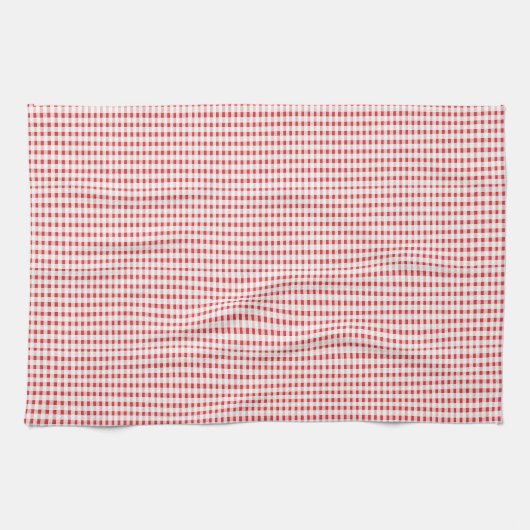 Gecontroleerd rood en wit theedoek (Horizontaal)