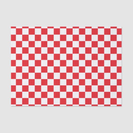 Gecontroleerd Rood en Wit Tissuepapier (Voorkant)