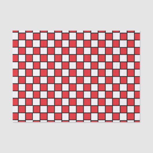 Gecontroleerd Rood en Zwart beeld Tissuepapier (Voorkant)