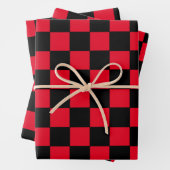 Gecontroleerd rood en zwart inpakpapier vel (In situ)