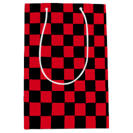 Gecontroleerd rood en zwart medium cadeauzakje