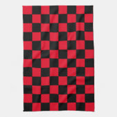 Gecontroleerd rood en zwart theedoek (Verticaal)