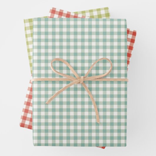 Gecontroleerd rood gecontroleerd blauw Gecontkered Inpakpapier Vel (In situ)