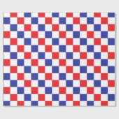 Gecontroleerd rood, wit en blauw cadeaupapier (Vlak)