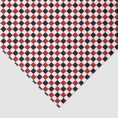 Gecontroleerd rood-wit-zwart-witpapier tissuepapier (Detail)