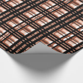 Gecontroleerd Roos voor geometrie Gold Copper Blac Cadeaupapier (Hoek)