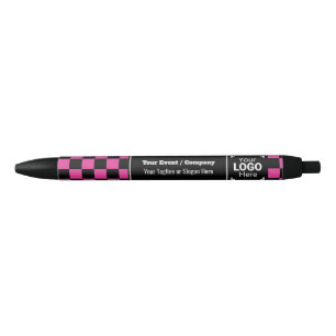 Gecontroleerd Roze Bedrijf Logo: Fun Conference Gi Zwarte Inkt Pen