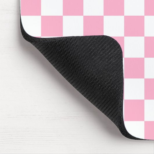 Gecontroleerd Roze en Wit Muismat (Hoek)