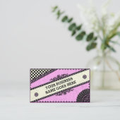   gecontroleerd roze meisje visitekaartje (Staand voorkant)