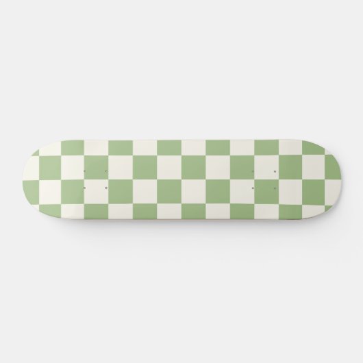 Gecontroleerd Sage- en Cream-patroon Persoonlijk Skateboard (Horizontaal)
