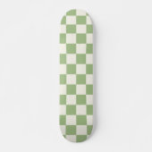 Gecontroleerd Sage- en Cream-patroon Persoonlijk Skateboard (Voorkant)