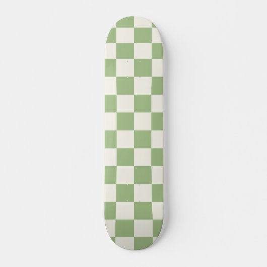 Gecontroleerd Sage- en Cream-patroon Persoonlijk Skateboard (Voorkant)