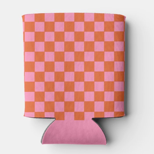 Gecontroleerd Sinaasappel en roze Blikjeskoeler (Achterkant)