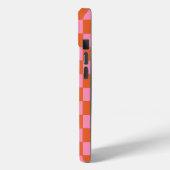 Gecontroleerd Sinaasappel en roze Case-Mate iPhone Case (Achterkant / Links)