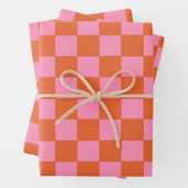 Gecontroleerd Sinaasappel en roze Inpakpapier Vel (In situ)