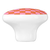 Gecontroleerd Sinaasappel en roze Keramische Knop (Zijkant)