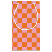 Gecontroleerd Sinaasappel en roze Klein Cadeauzakje (Achterkant)