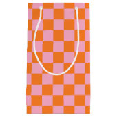 Gecontroleerd Sinaasappel en roze Klein Cadeauzakje (Voorkant)