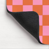 Gecontroleerd Sinaasappel en roze Muismat (Hoek)