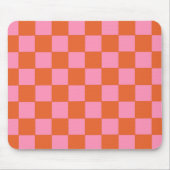 Gecontroleerd Sinaasappel en roze Muismat (Voorkant)