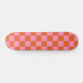 Gecontroleerd Sinaasappel en roze Persoonlijk Skateboard (Horizontaal)