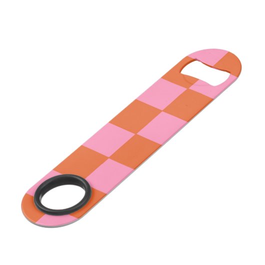 Gecontroleerd Sinaasappel en roze Speed Flessenopener (Voorkant Gekanteld)