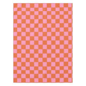 Gecontroleerd Sinaasappel en roze Tafelkleed (Voorkant)