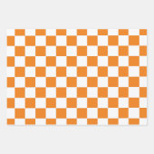 Gecontroleerd Sinaasappel en wit Inpakpapier Vel (Voorkant 2)