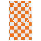 Gecontroleerd Sinaasappel en wit Klein Cadeauzakje (Achterkant)