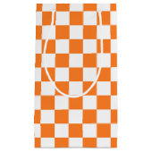 Gecontroleerd Sinaasappel en wit Klein Cadeauzakje (Voorkant)