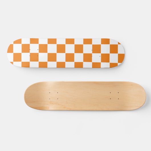 Gecontroleerd Sinaasappel en wit Persoonlijk Skateboard (Horizontaal)